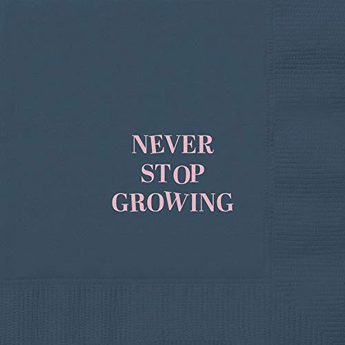 Needzo Cute Navy Blue Cocktail Napkins for Party - Inspirational 