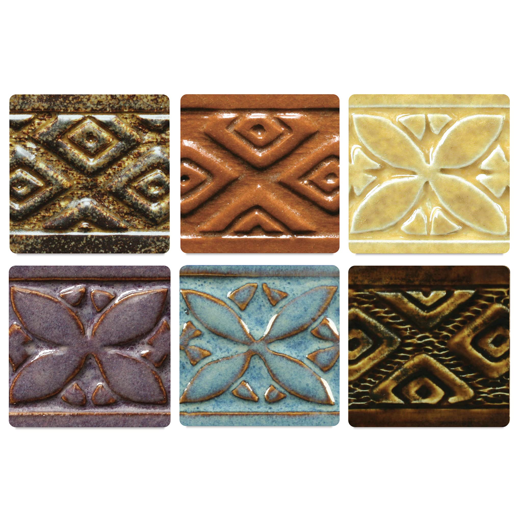 AMACO 39182X Potters Choice Glazes Set A - 6 Assorted Colors (1 Pint Each) for Ceramic Pottery, DIY Crafts & Art Projects