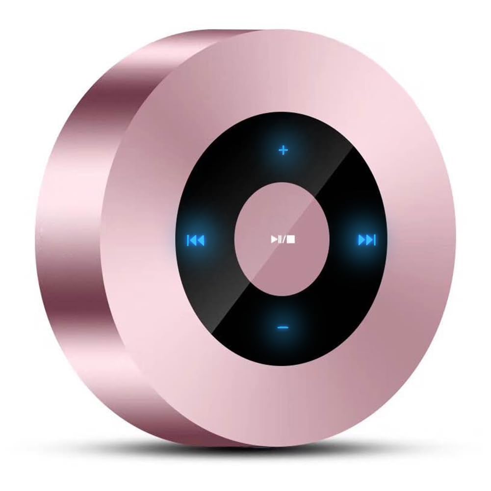 Portable Wireless Bluetooth Speaker with Smart LED Touch Control, HD Sound, 12-Hour Playtime, Bluetooth 5.0 & TF Card Support - Compatible with iPhone, iPad, Tablet, Laptop & Android (Rose Gold) - Perfect for Outdoor Parties, Travel, Home Use & Beach Activities
