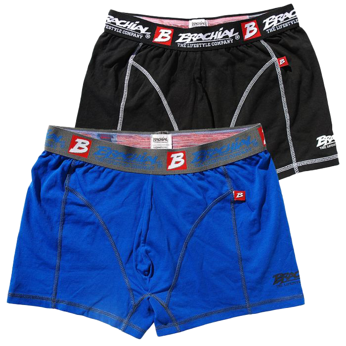 Premium 2-Pack Men's Boxer Shorts - Soft Cotton Breathable Underwear (Blue & Black) | Comfortable for Daily Wear, Workout & Sleep