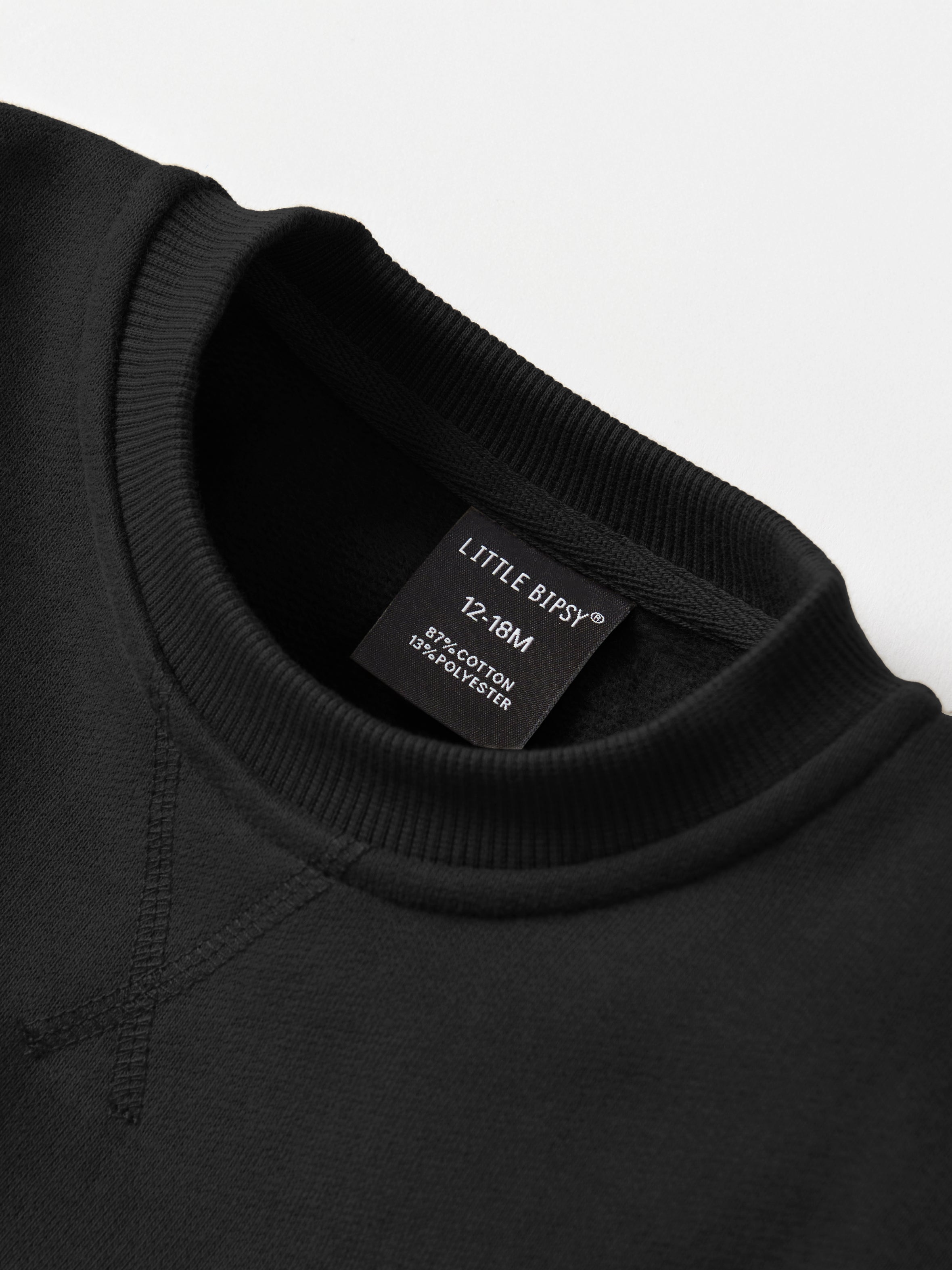 Premium Black Elevated Crewneck Sweatshirt - Soft & Stylish for Casual Wear, Street Fashion & Layering