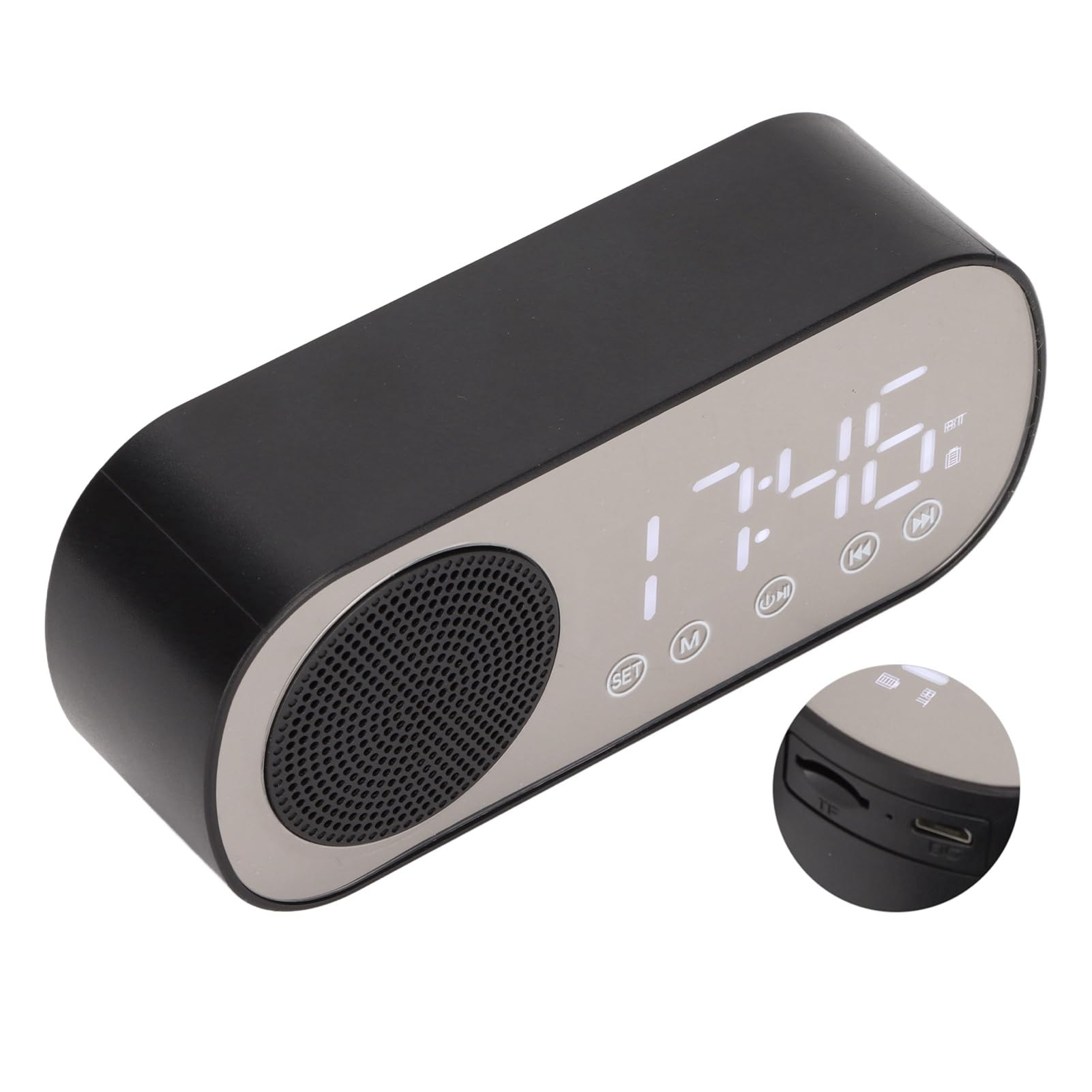 Digital Alarm Clock Radio with Speaker - Bedside Clock for Bedroom, Home & Office | Wake Up to Music, FM Radio & Snooze Function