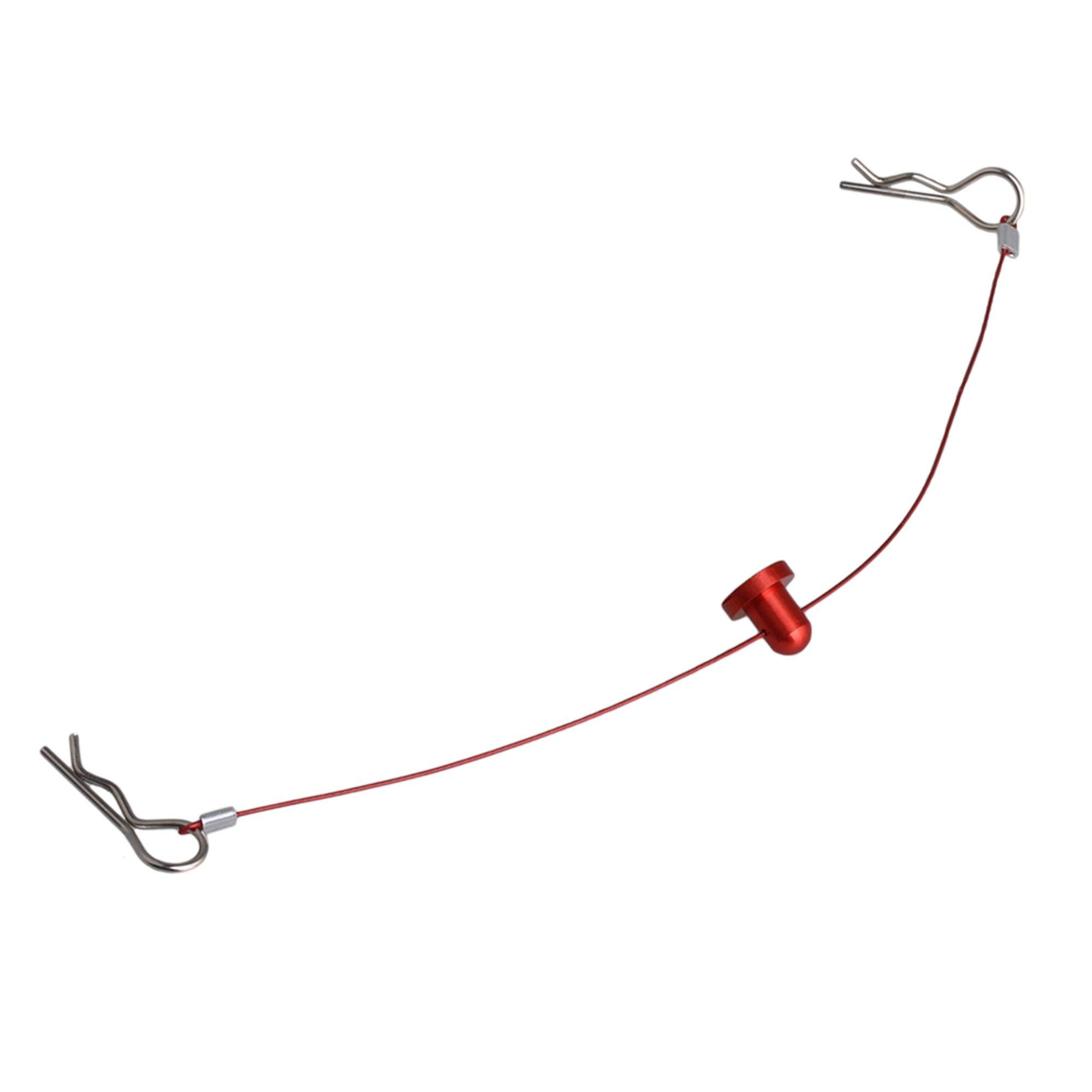 Mxfans Red 1/10 Scale RC Body Clamp Pins 155mm Wire with Screw Holder N10259R - 2PCS Set for RC Car Body Mounting & Secure Fastening - Perfect for Hobby RC Vehicles, Drift Cars & Off-Road Models