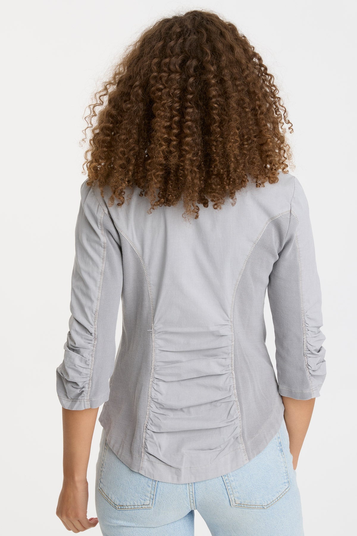 Janet Jacket Women's Cotton Grey Pigment Dyed Casual Outerwear for Fall & Winter | Lightweight Comfortable Coat for Everyday Wear, Travel & Outdoor Activities