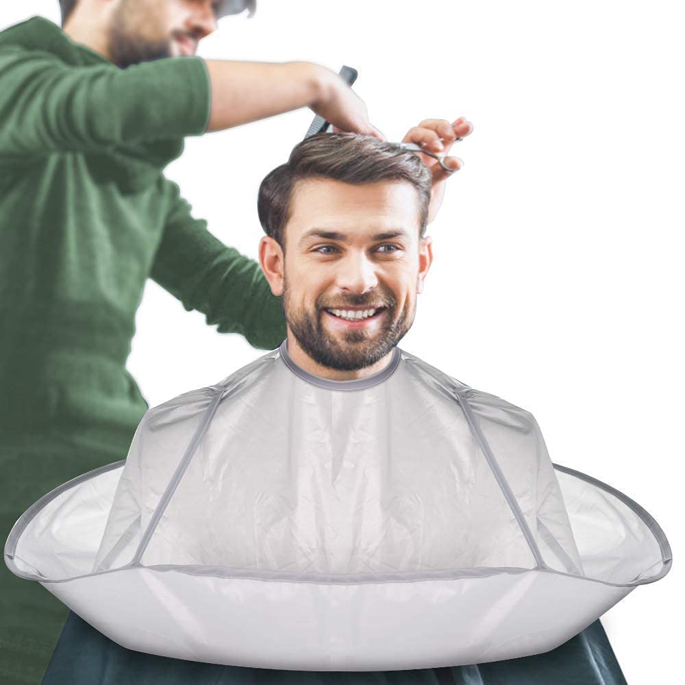 kirfiz Hair Cutting Cape - 1pc DIY Salon Barber Hairdressing Cloak with Umbrella Design for Home & Professional Use | Waterproof Hairdresser Cape Cover for Hair Styling, Coloring & Trimming