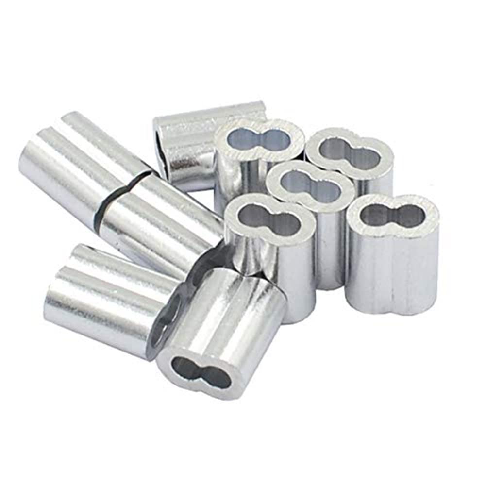 MAHFEI 304 Stainless Steel Wire Rope 328ft (100m) - 1.2mm Diameter for Sun Shade Sail Fixing, Garden Hanging, Outdoor Projects - Includes 30pcs Aluminum Sleeves - Rustproof & Weather Resistant - Perfect for Patio, Pergola, Greenhouse & DIY Installations