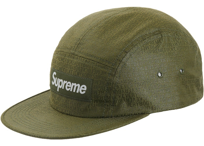 Fuck Everybody Jacquard Camp Cap (Olive) - Stylish Streetwear Hat for Men & Women - Perfect for Urban Fashion, Skateboarding, and Casual Outfits