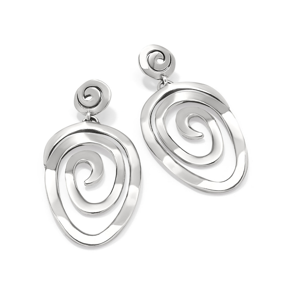 Brighton Vertigo Vibe Statement Drop Earrings - Elegant Dangle Post Earrings for Women - Perfect for Parties, Weddings & Special Occasions