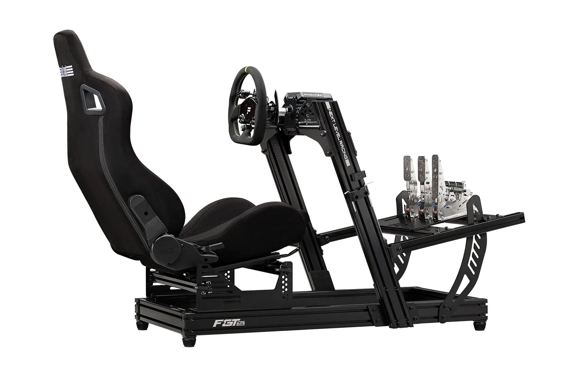 Next Level Racing F GT Elite Lite Side & Front Plate Edition - Adjustable Racing Cockpit for Sim Racing Enthusiasts | Perfect for PC, PS5, Xbox Series X | Home Gaming Setup & Professional Esports Training