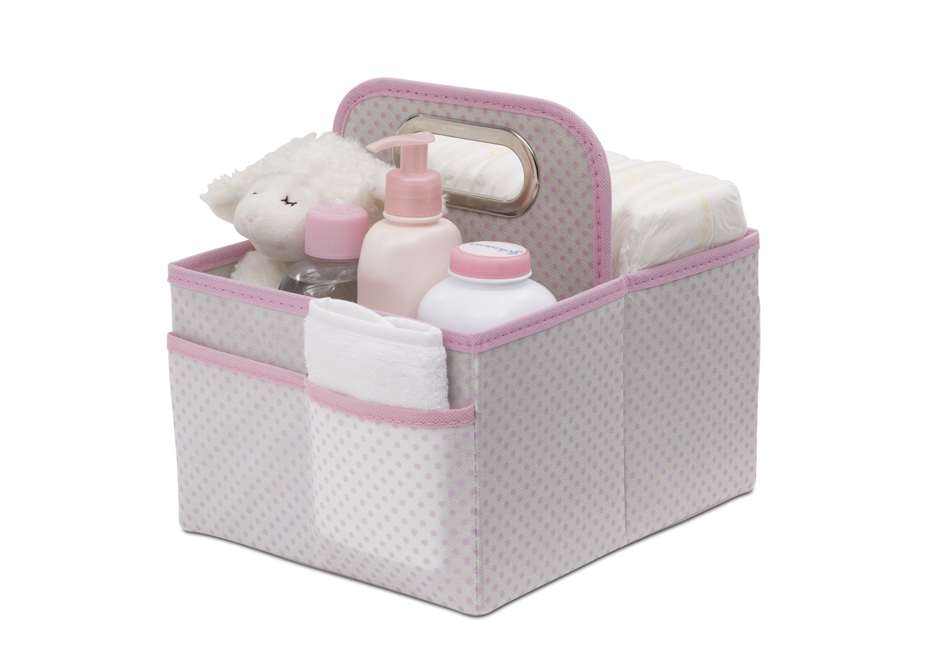 Portable Nursery Caddy Organizer - Baby Essentials Storage with Multiple Pockets for Diapers, Wipes & Toys - Perfect for Nursery, Bedroom & Travel Use