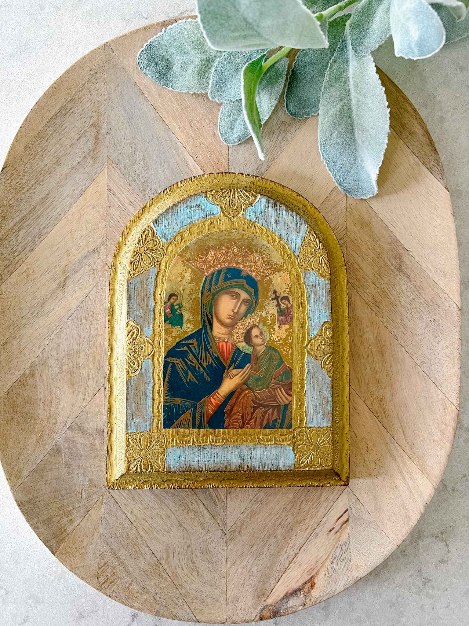 Our Lady of Perpetual Help Petite Plaque - Small Religious Wall Decor for Home, Church & Prayer Spaces - Perfect for Catholic Gifts & Devotional Areas