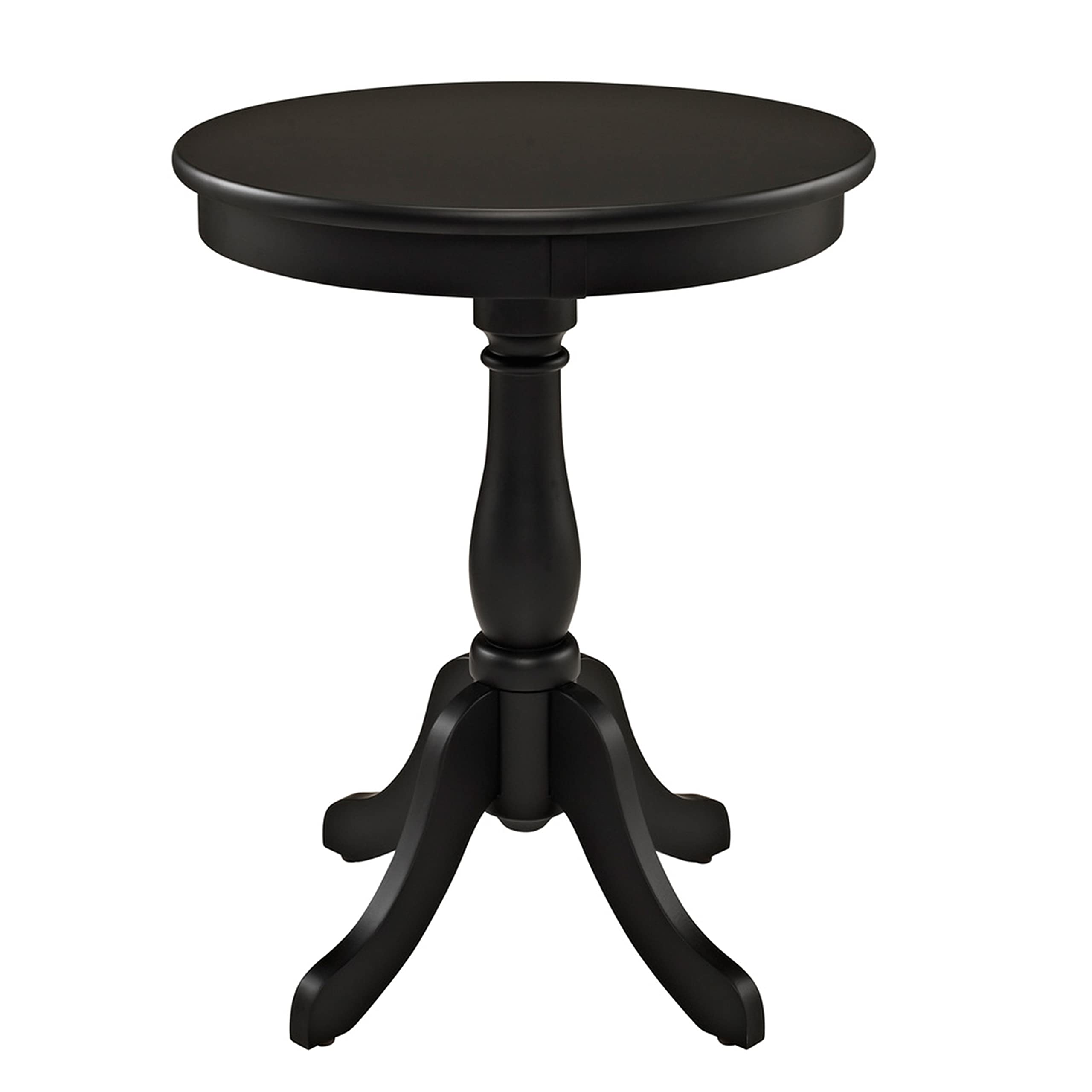 Powell Furniture Round Dining Table - 42 Inch Black Wooden Table for Kitchen, Dining Room, or Outdoor Patio Use
