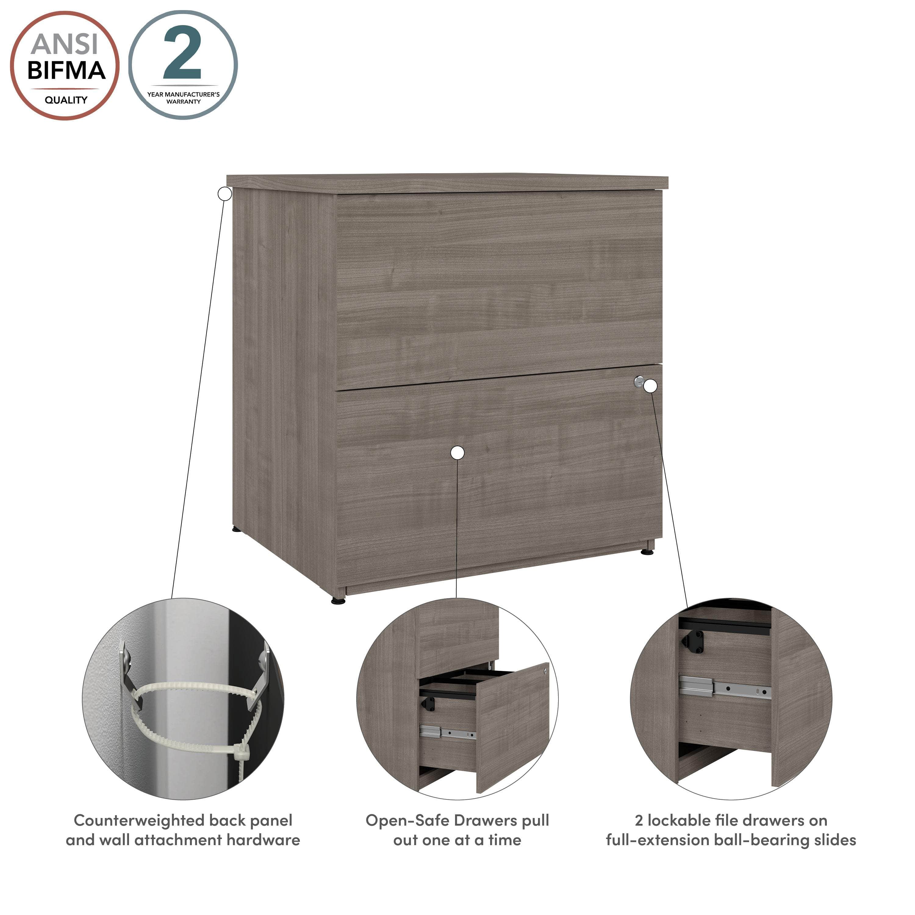 28W Standard 2-Drawer Lateral File Cabinet - 5 Color Options for Office & Home Organization | Durable Metal Filing Cabinet for Documents & Folders