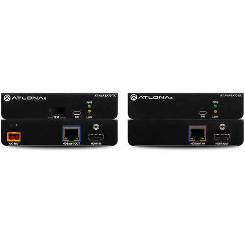 Atlona AT AVA EX70 KIT 4K/UHD PoE HDMI Transmitter & Receiver Set - Perfect for Home Theater, Conference Rooms & Digital Signage