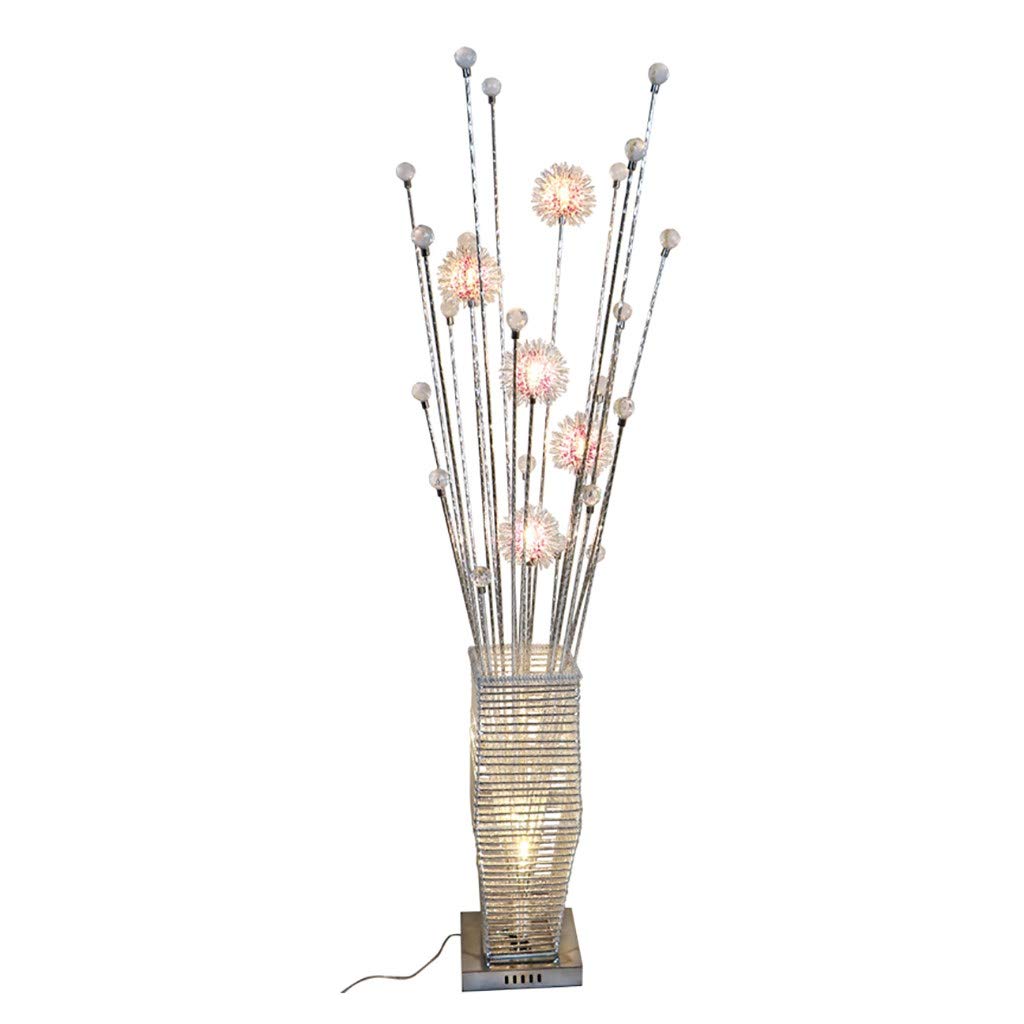 Modern LED Floor Lamp for Living Room & Bedroom - Elegant Crystal Ball Vase Design - Perfect for Wedding Decor & Home Ambiance Lighting