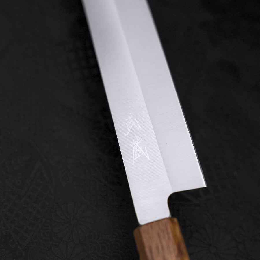 Premium Yanagiba Sushi Knife - AUS 8 High Carbon Steel, Polished Blade with Traditional Yaki Urushi Handle (300mm) - Perfect for Sushi Chefs & Japanese Cuisine Preparation