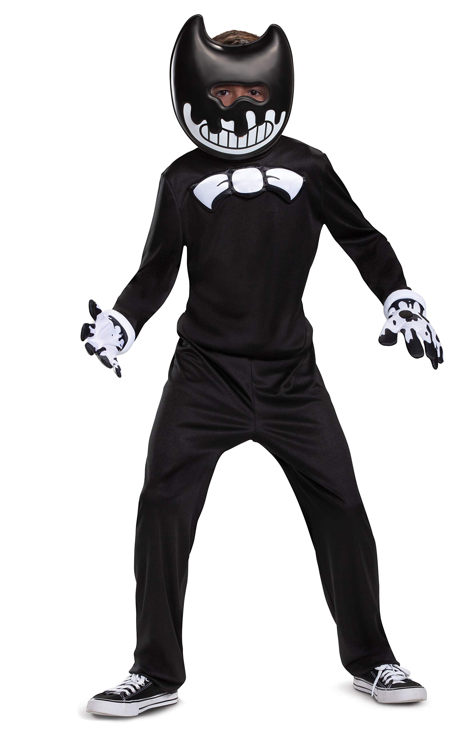 Bendy Costume for Kids - Bendy and The Ink Machine Video Game Character Jumpsuit | Halloween Cosplay, Birthday Party, Comic-Con Costume
