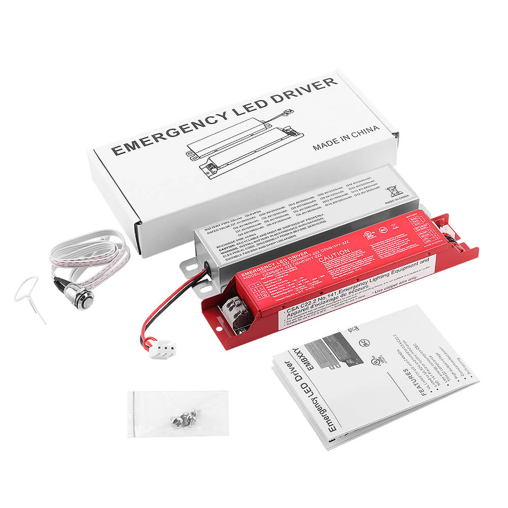 8W LED Emergency Backup Driver - Constant Power, 100-277V AC Input, 20-50V DC Output - Ideal for Commercial Lighting & Power Outage Preparedness