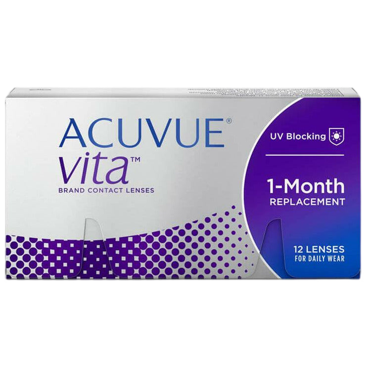 ACUVUE VITA Daily Disposable Contact Lenses (12 Pack) - Moisturizing for Dry Eyes, UV Protection - Perfect for Work, Sports & Outdoor Activities