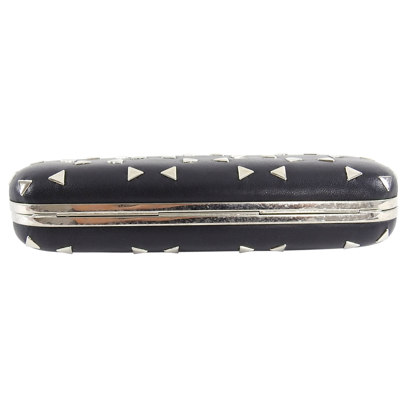 Alexander McQueen Black Stud Knuckle Duster Clutch Bag for Women - Stylish Evening Clutch with Metal Studs for Parties, Weddings & Night Out