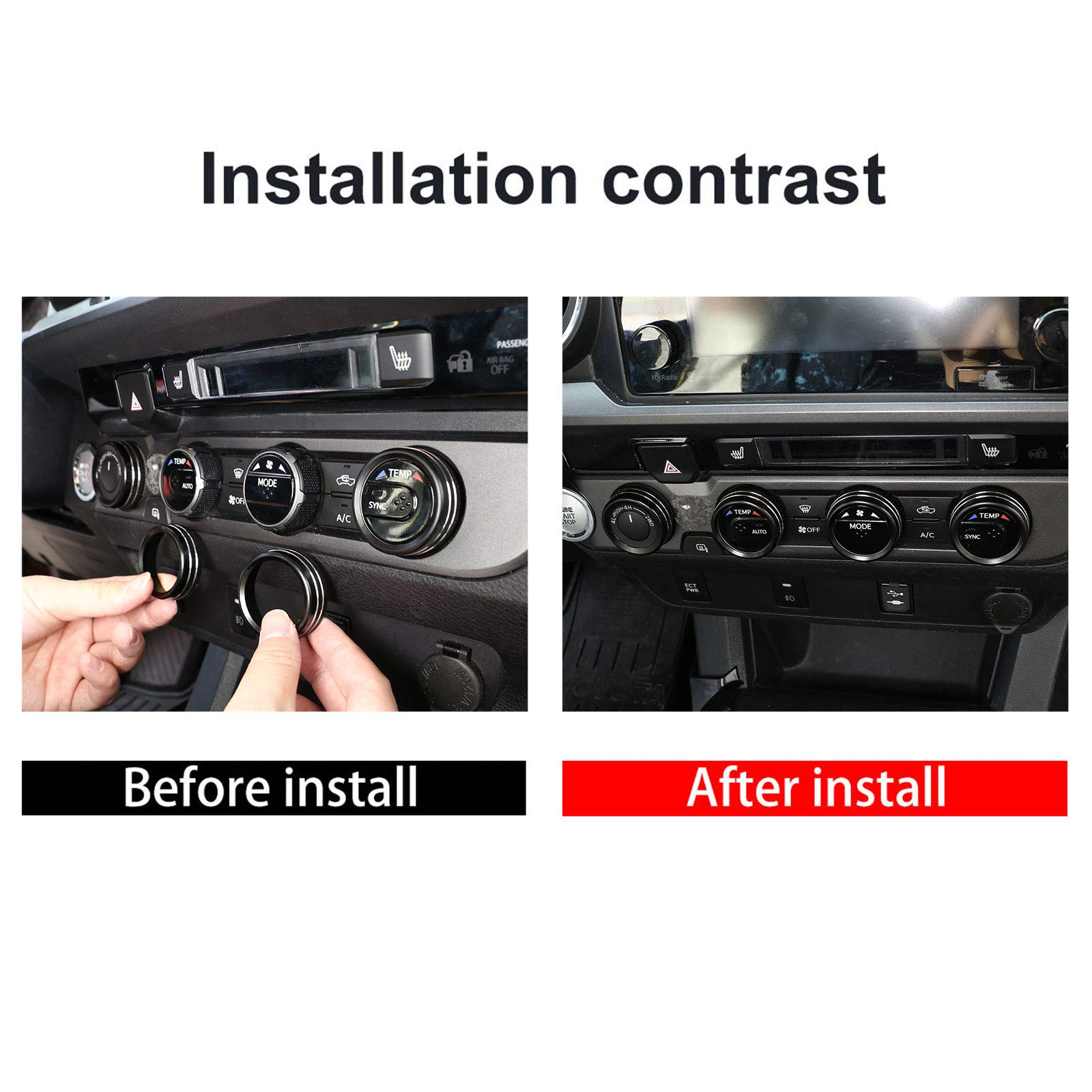 2016-2020 Toyota Tacoma AC Control Knob - Durable Aluminum Alloy Replacement Switch Button for Interior Climate Control System (Black) | Perfect for DIY Car Repair & Interior Upgrades
