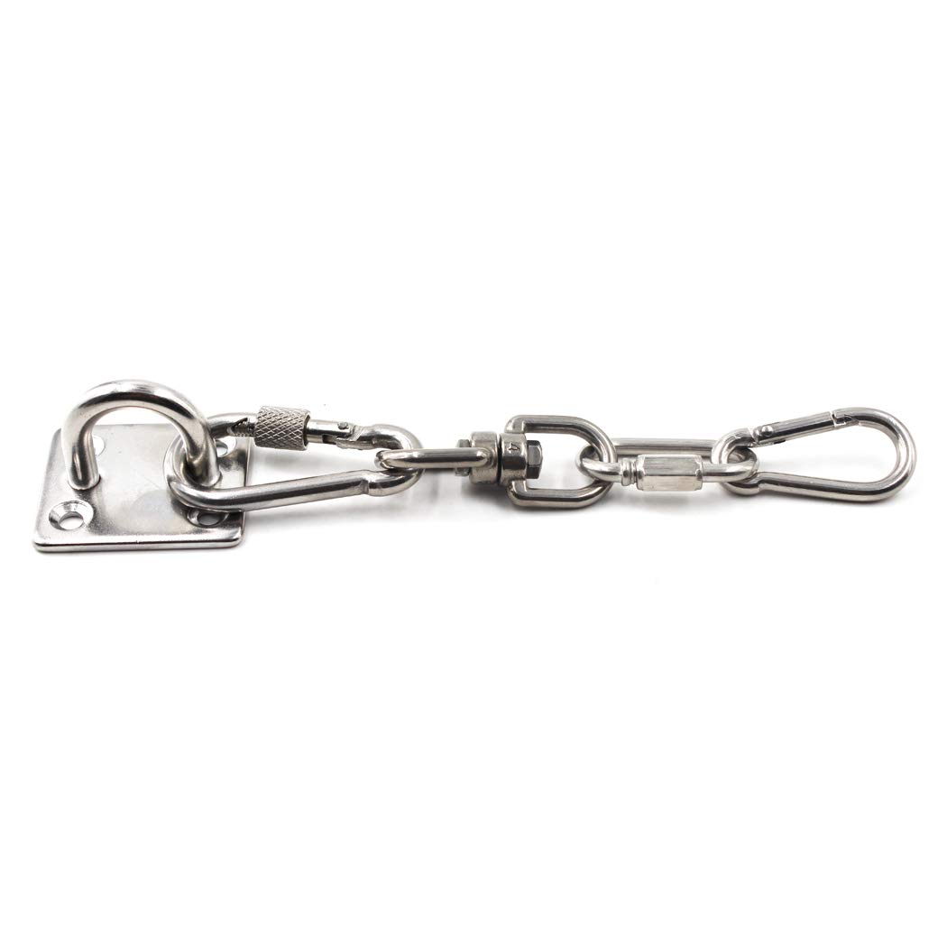 Heavy Duty 304 Stainless Steel Square Ceiling & Wall Mount Hook 5mm (3/16