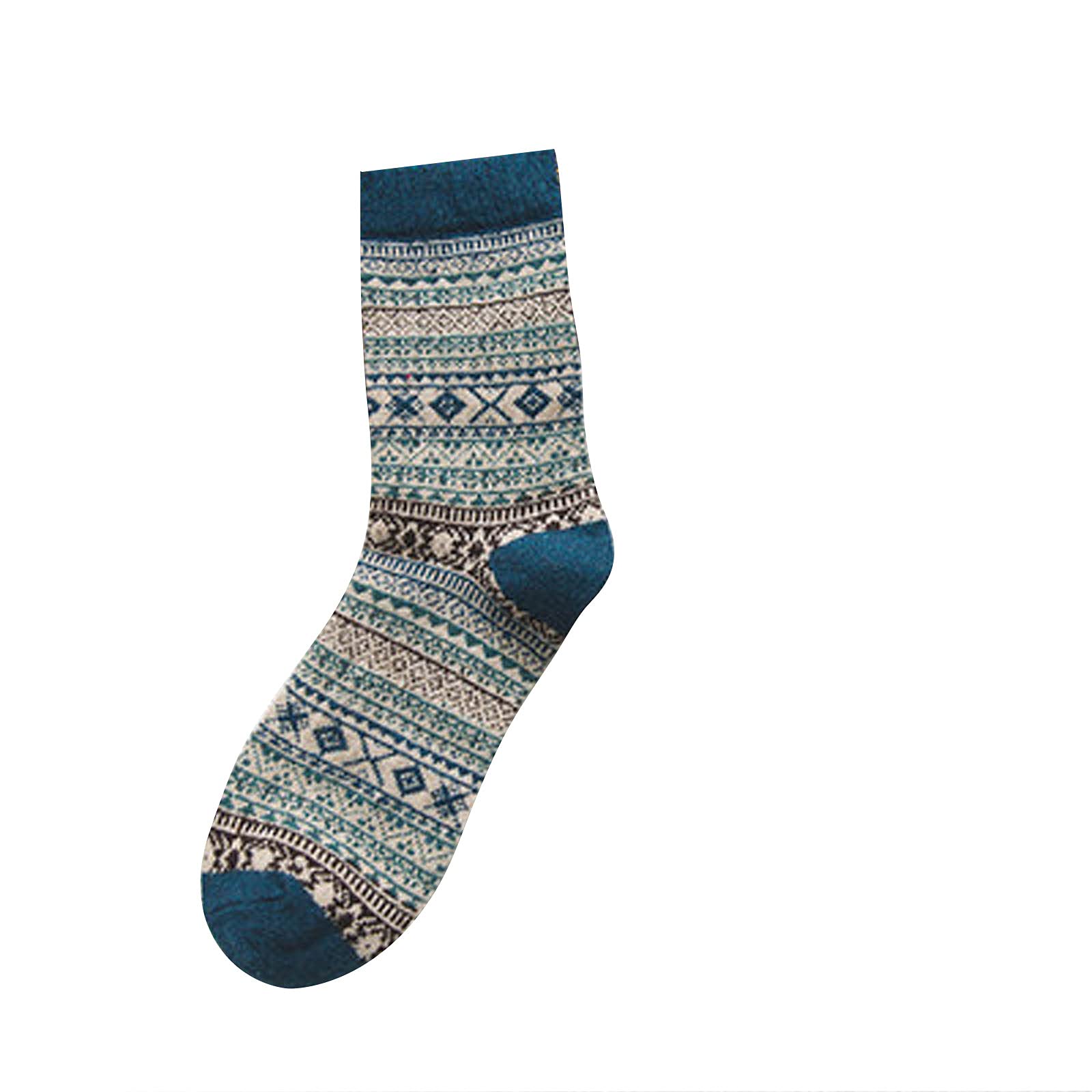 Men's Winter Wool Socks - Vintage Knit Warm Soft Thick Crew Socks for Cold Weather - Perfect for Hiking, Outdoor Activities & Casual Wear