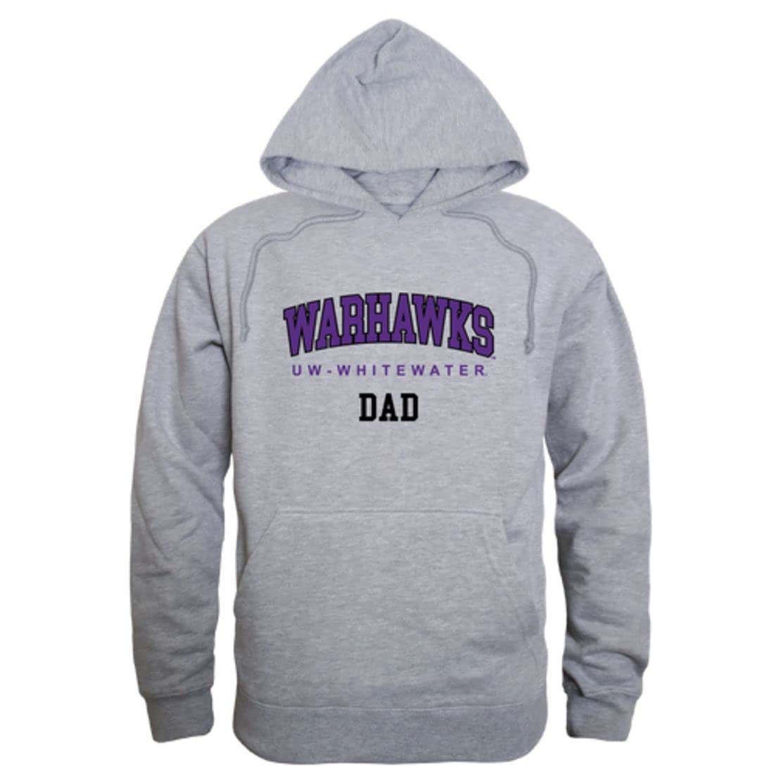 W Republic UWW University of Wisconsin Whitewater Warhawks Dad Fleece Hoodie Sweatshirt - Heather Charcoal | Comfortable College Apparel for Game Day, Campus Wear & Casual Outfits