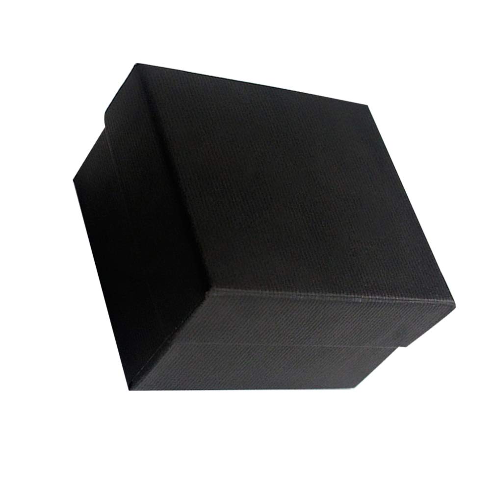**5-Pack Black Paper Watch Box with Pillow - Jewelry & Bangle Storage Case for Men & Women - Perfect for Gifts, Travel & Watch Collection Organization**