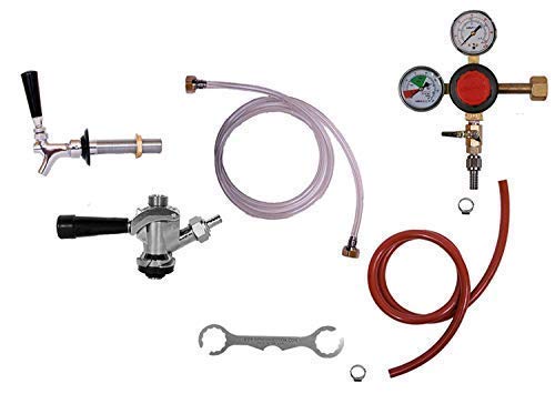 Commercial Single Tap Fridge Kit for Sanke Beer Kegs with Taprite Regulator - Perfect for Home Bars, Parties, and Restaurants