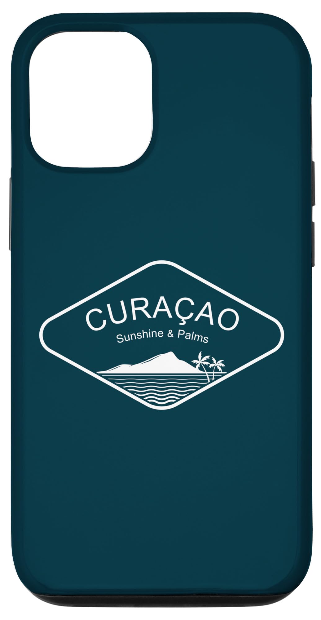 iPhone 12/12 Pro Case - Caribbean Beach Design with Sun Palms & Coral Reef - Perfect Gift & Souvenir for Travel Lovers - Ideal for Vacation, Beach Trips & Tropical Getaways