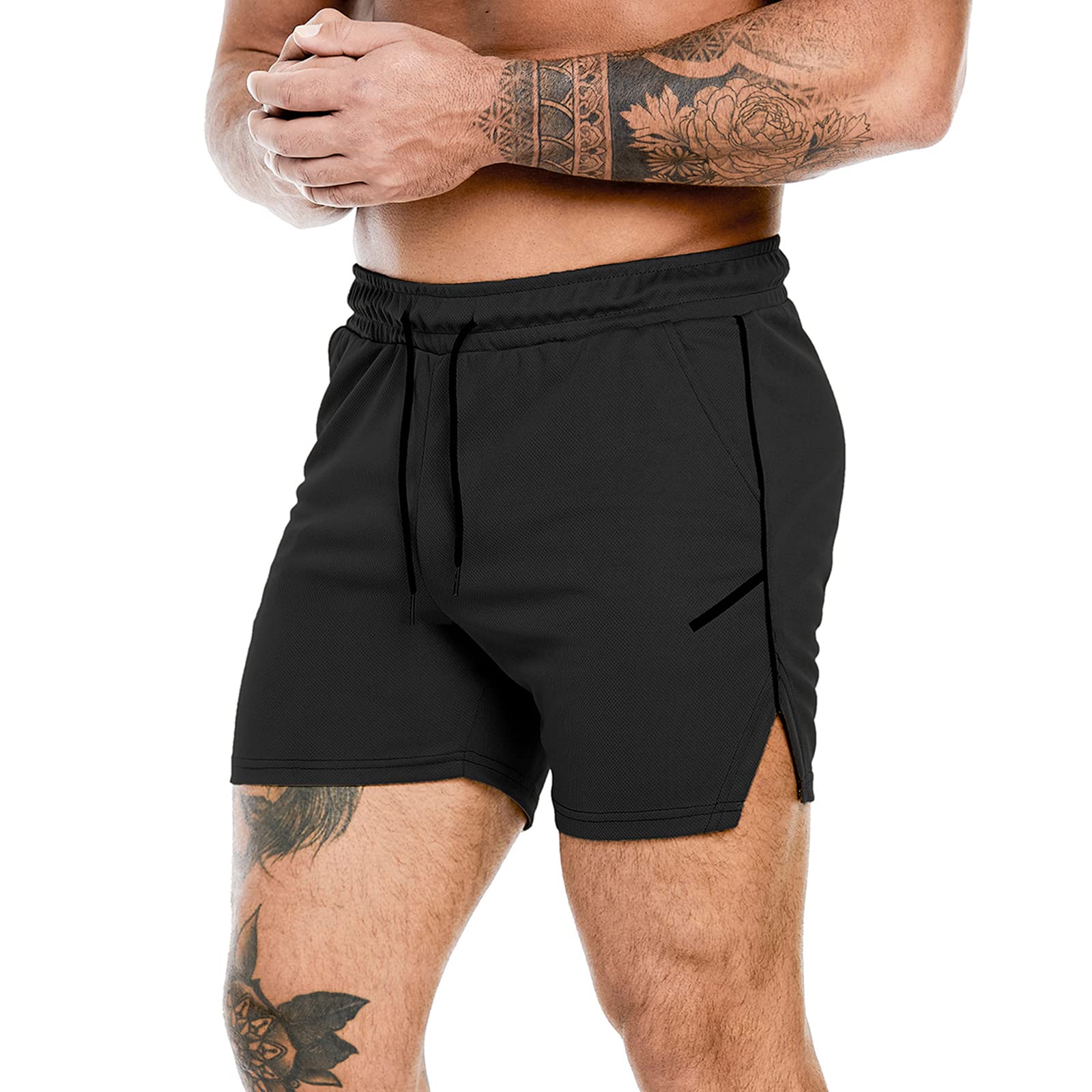 PIDOGYM Men's 5 Inch Running Shorts - Lightweight Breathable Mesh Gym Shorts for Workout, Bodybuilding & Training - Perfect for Jogging, Weightlifting & CrossFit