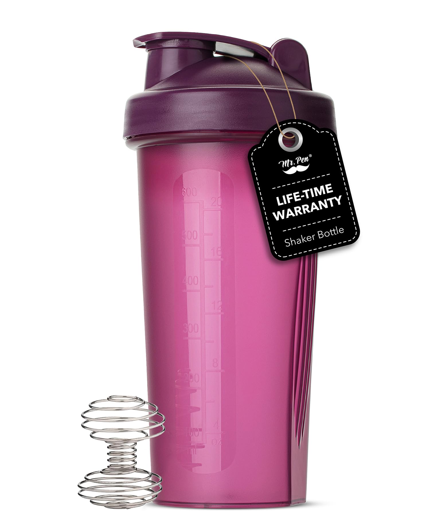 Mr. Pen 28oz Protein Shaker Bottle with Wire Whisk Ball - Leak Proof Mixer Cup for Protein Powder, Pre Workout & Smoothies - Perfect for Gym, Fitness & Post Workout Recovery