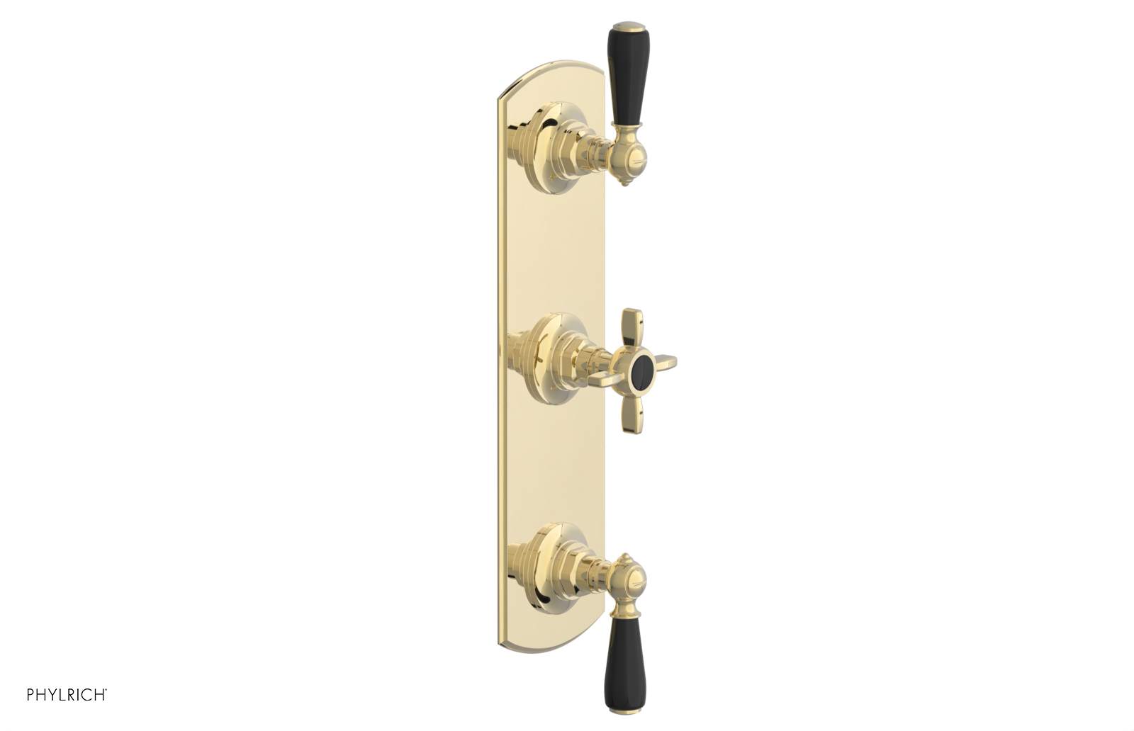 Jamestown Thermostatic Shower Valve with Dual Volume Control - Black Accents (Model 4-740) for Modern Bathroom & Spa Experience