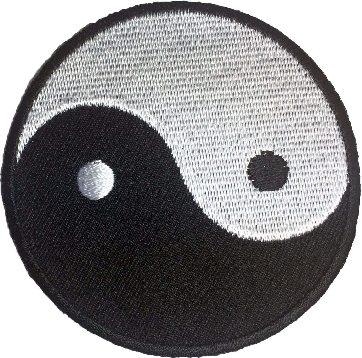 Yin Yang Taoist Chinese Iron On Embroidered Patches for Jackets, Hats, Bags - Spiritual Symbol Sew On Applique for DIY Crafts & Clothing Customization