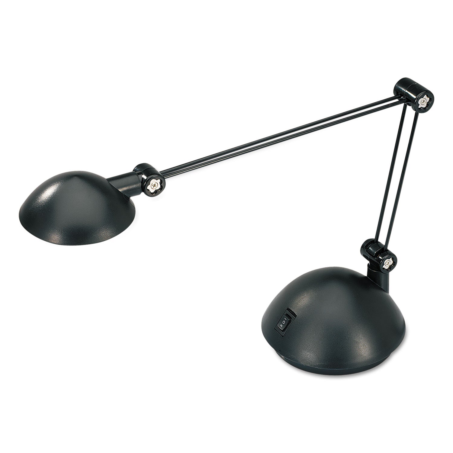 Alera Twin Arm Adjustable LED Desk Lamp with USB Charging Port - 11.88