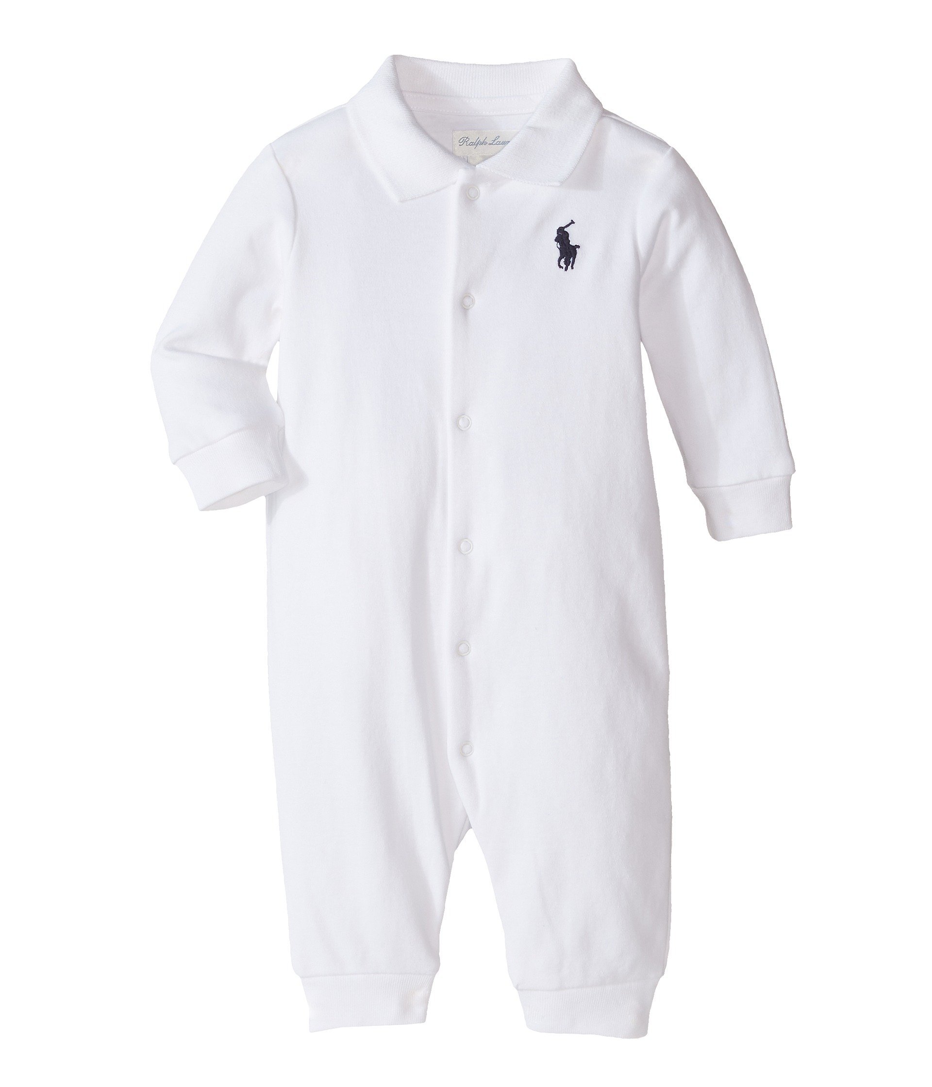 Polo Ralph Lauren Kids Baby Boy's Interlock Solid Coveralls (Infant) - Soft Cotton Jumpsuit for Newborns & Toddlers - Perfect for Playtime, Daycare & Family Outings
