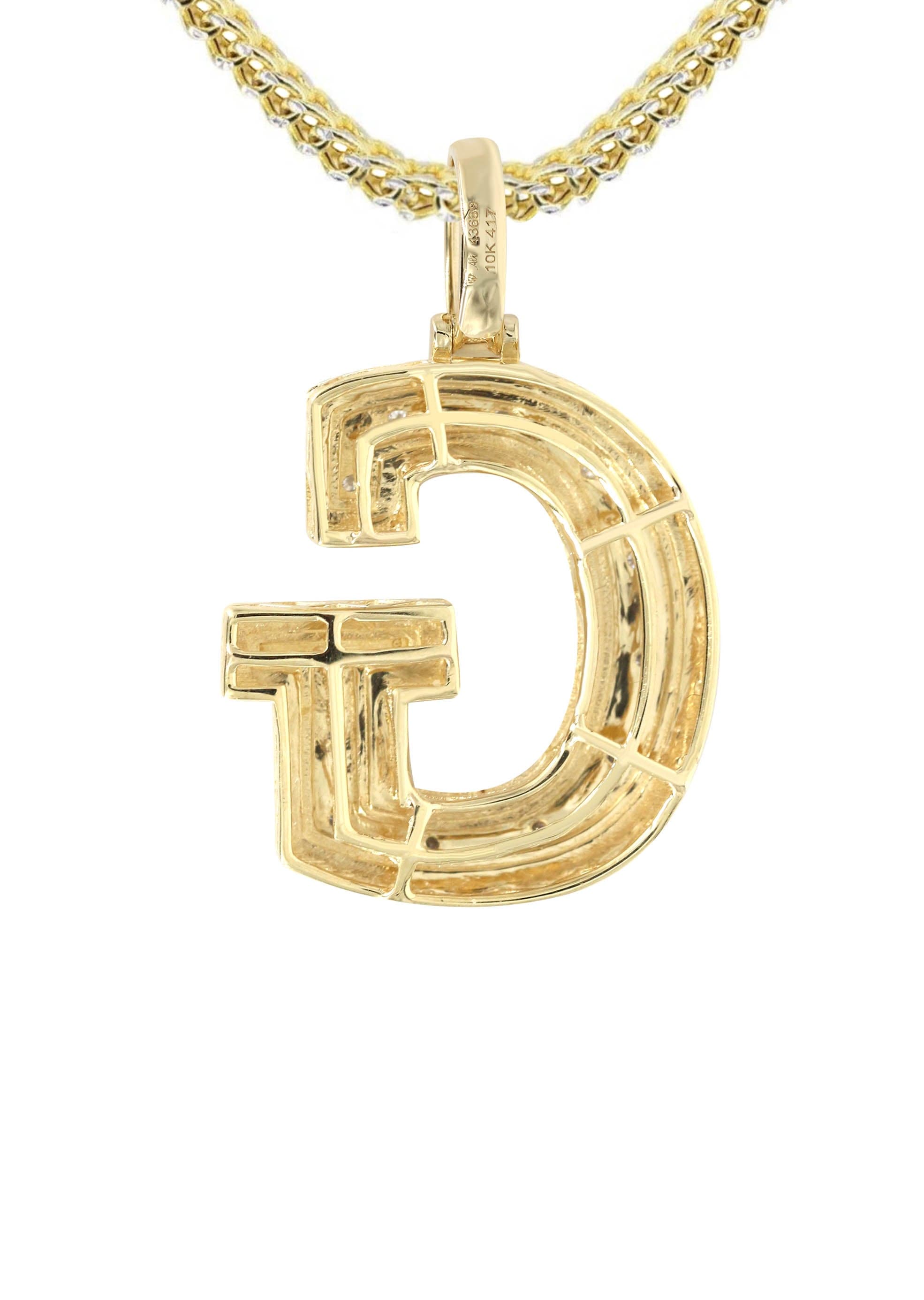 10K Yellow Gold Diamond Letter G Necklace - 13.7 Grams | Elegant Initial Jewelry Gift for Women, Perfect for Birthdays, Anniversaries & Special Occasions