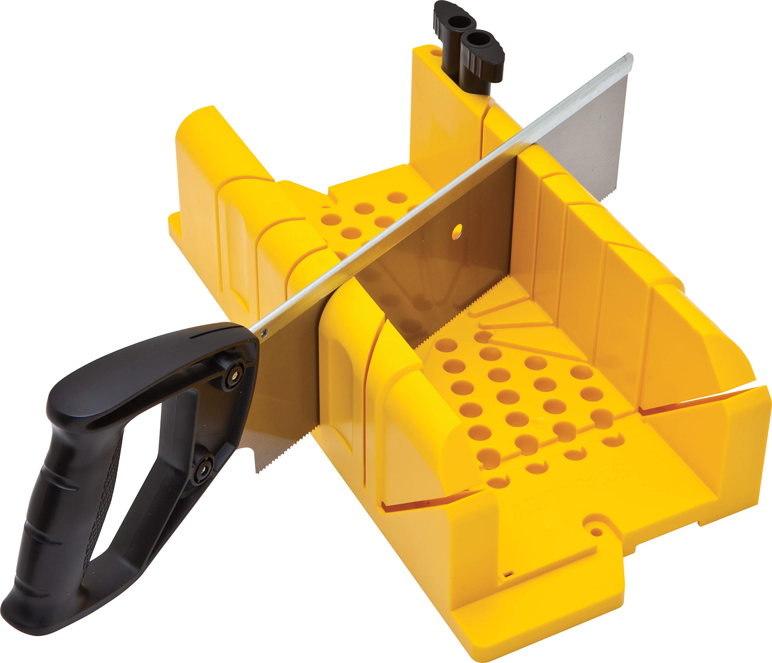 Stanley 1-20-600 Saw Storage Miter Box with Included Saw - Durable Black Woodworking Tool for Precise Angle Cuts | Perfect for DIY Projects, Carpentry & Home Renovations