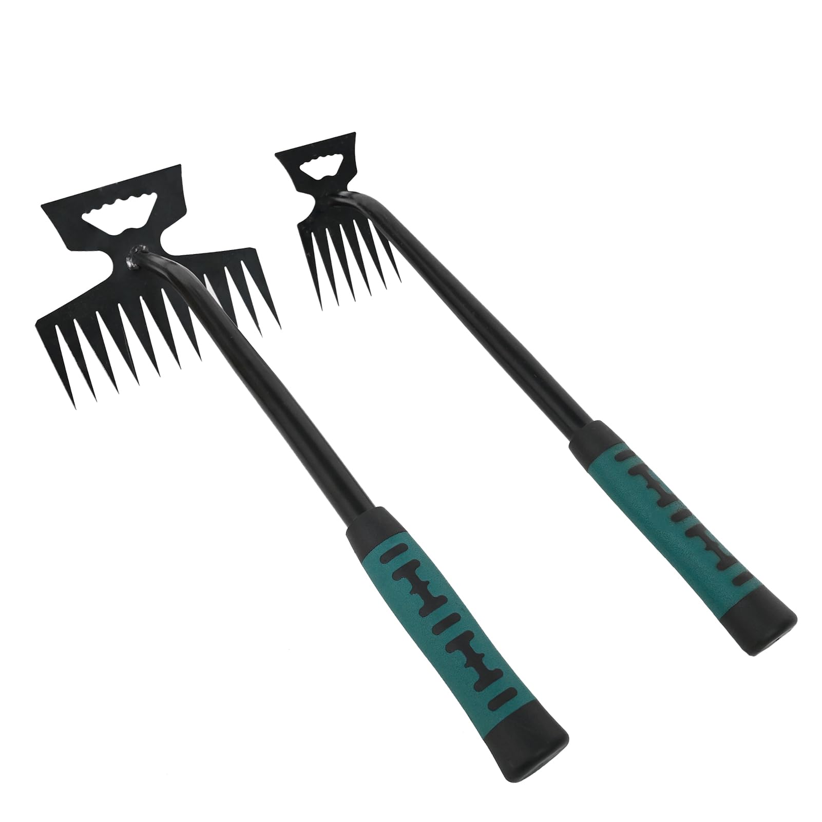 Stainless Steel Weed Puller Tool - Heavy Duty Hand Weeder with 6+11 Teeth for Gardening, Backyard Farming & Lawn Care | Portable & Effective Weeding Tool for Removing Dandelions, Thistles & Tough Weeds