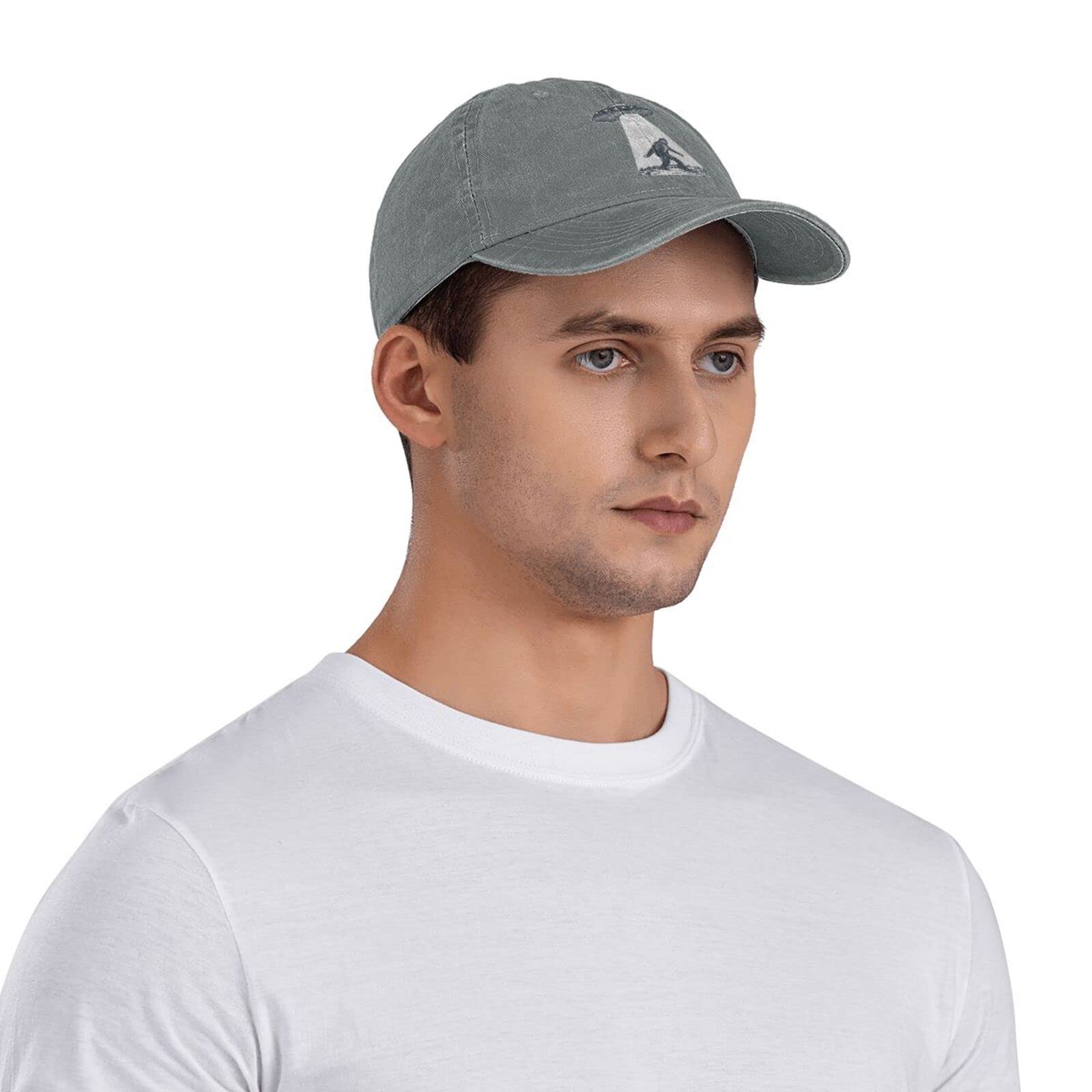 Waldeal Men's Bigfoot Baseball Cap - Adjustable Vintage Dad Hat for Summer Outdoor Activities (Hiking, Camping, Fishing) - Grey