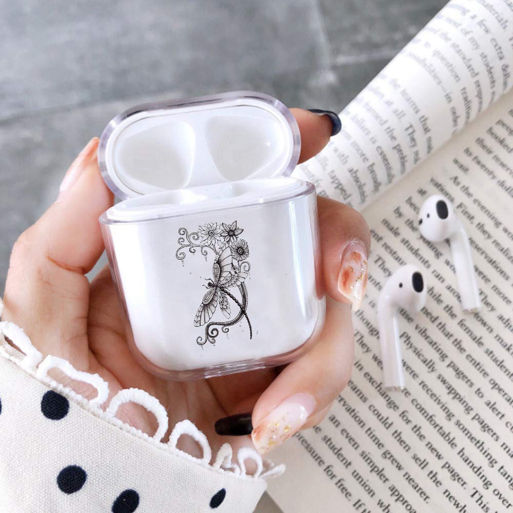 AirPods 1 & 2 Clear Hard Case - Full Protection Cover for Daily Use