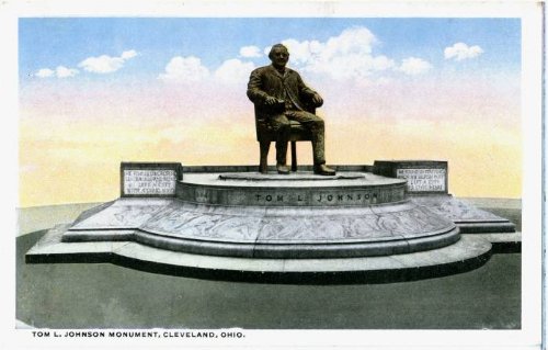 Tom L. Johnson Monument Photo Reprint - Historic Cleveland Ohio Landmark Wall Art for Home & Office Decor