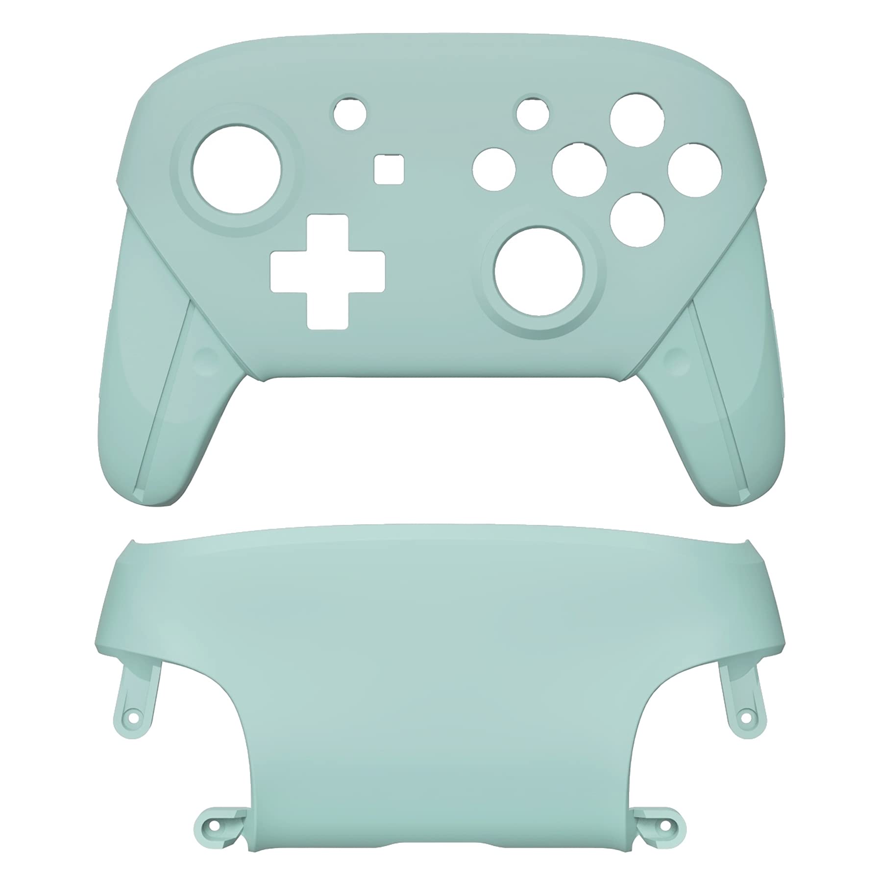 ExtremeRate Light Cyan Faceplate & Backplate for Nintendo Switch Pro Controller - DIY Replacement Shell Case (Controller Not Included) - Perfect for Custom Gaming Setup & Modding Enthusiasts