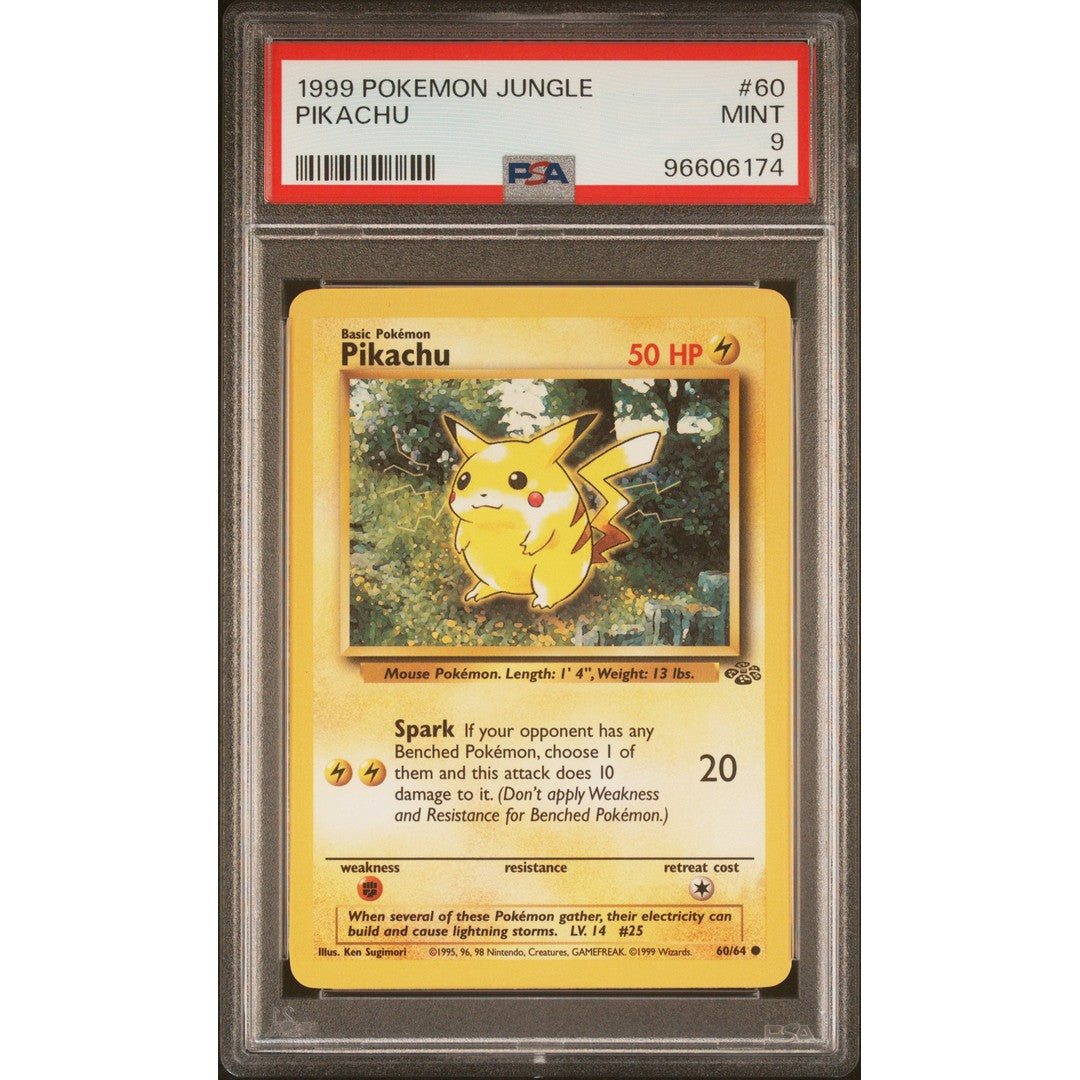 2014 Pokemon Jungle Pikachu 60/64 PSA 9 Graded Card - Rare Collectible for Pokemon Fans & TCG Players | Perfect for Display, Investment & Gaming Battles