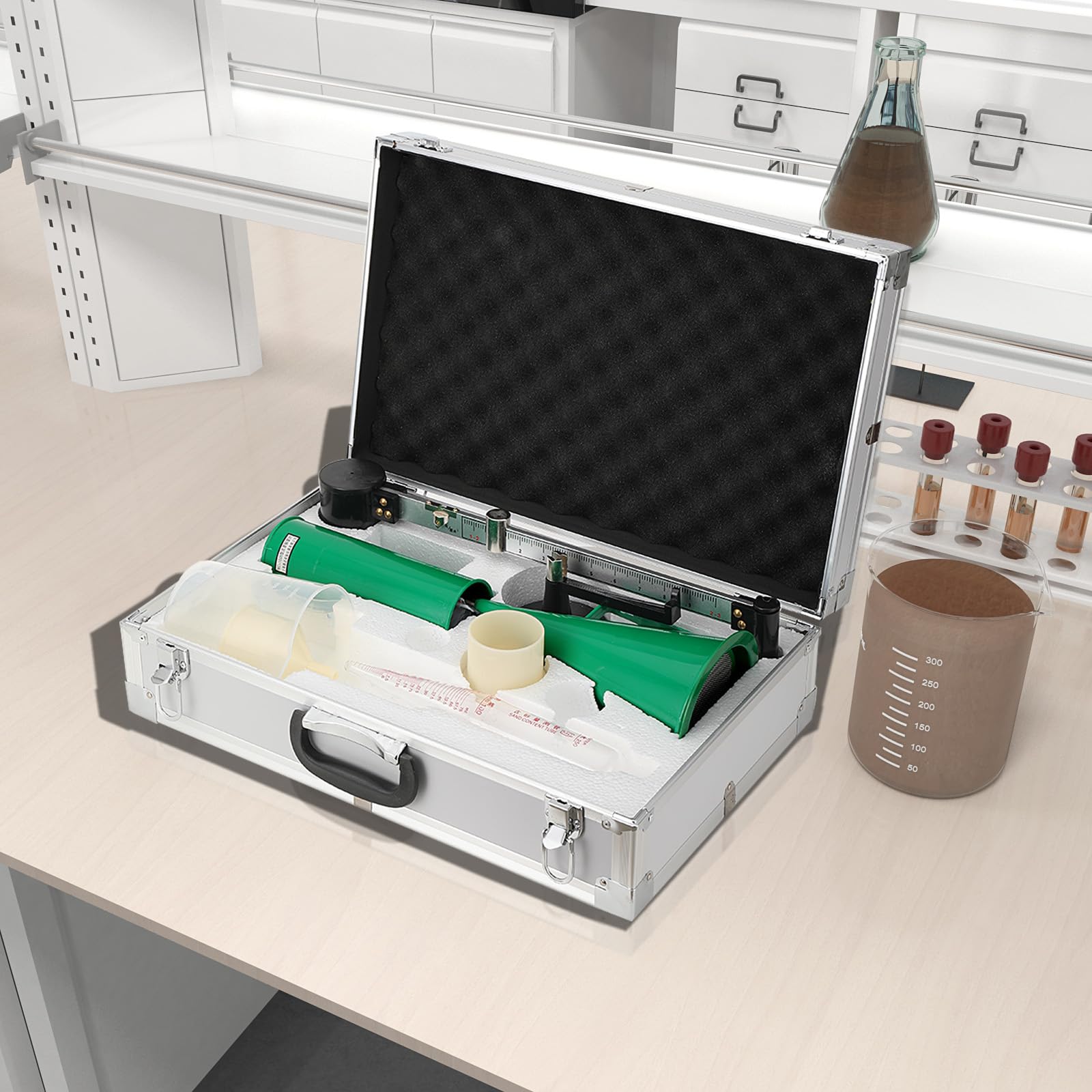 Premium Mud Hydrometer & Viscosity Tester Kit - Accurate Mud, Slurry & Sand Content Measurement for Oilfield Drilling & Construction Testing
