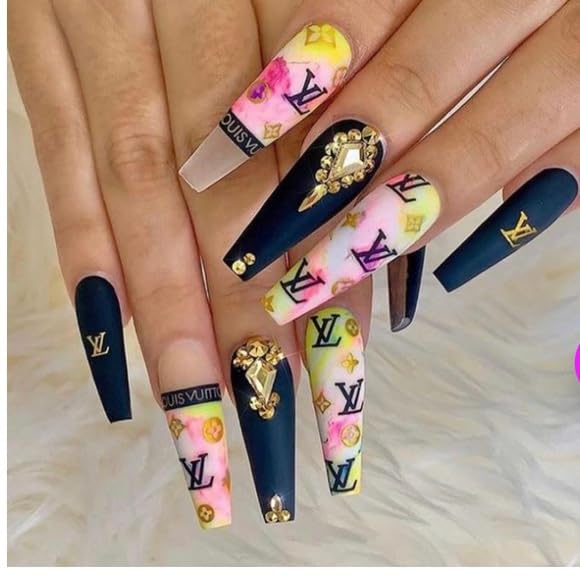 10 Rolls Black Nail Foil Transfer Sticker Kit - Nail Art Foil Sheets, Decals & Wraps for Women | DIY Manicure, Salon Nail Design, Party & Special Occasion Nails