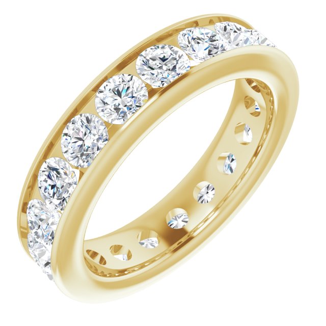 3.23 Carat Round Diamond Eternity Band - Channel Set Wedding Ring for Women, Perfect for Anniversaries, Engagements & Special Occasions