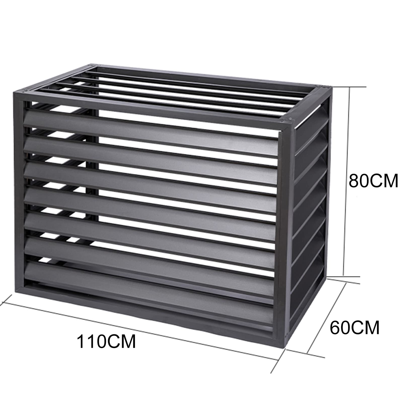 Outdoor Privacy Fence AC Cover Enclosure - Durable Aluminum Alloy Louvered Panel Screen Divider for Pool Pump Barrier & Patio Furniture Protection | Perfect for Garden Decoration, Backyard Privacy & HVAC Unit Concealment