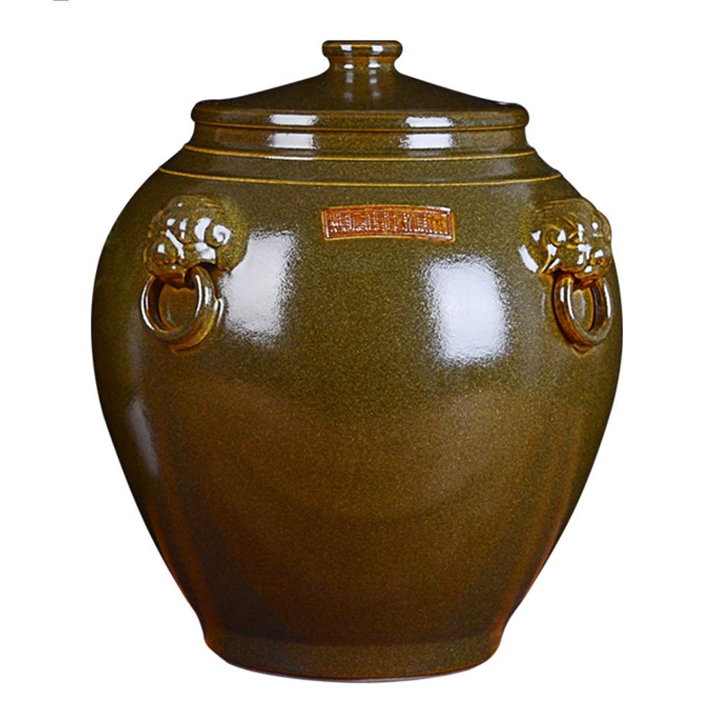 Vintage Ceramic Food Storage Containers with Airtight Lids - 15L/25 Large Pantry Organization Jars for Flour, Cereal, Snacks, Sugar - Perfect for Kitchen, Pantry & Bulk Food Storage